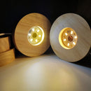 Wooden Base Night Light Crystal Ball Table Lamp Home Decor (100mm Warm) Newly