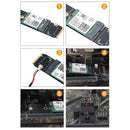 M.2 M Key to NGFF A+E Key Slot PCI Express WiFi Card Adapter for AX200 9260AC