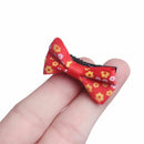 knot Nylon Printed Flowers Head Wraps Alligator Clips Baby Headband Hair Clip