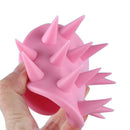 Silicone Shower Hair Washing Comb Brush Head Scalp Massage Brush (Pink) Newly