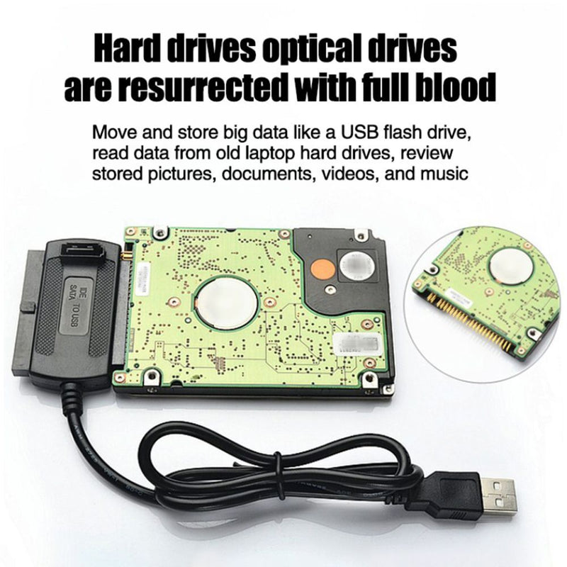 External 3 in 1 USB 2.0 to IDE/SATA 2.5/3.5 inch HDD Adapter Conversion Cable