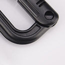 Outdoor D-Shaped Backpack Carabiner Plastic Steel Hanging Clasp (Black) Newly