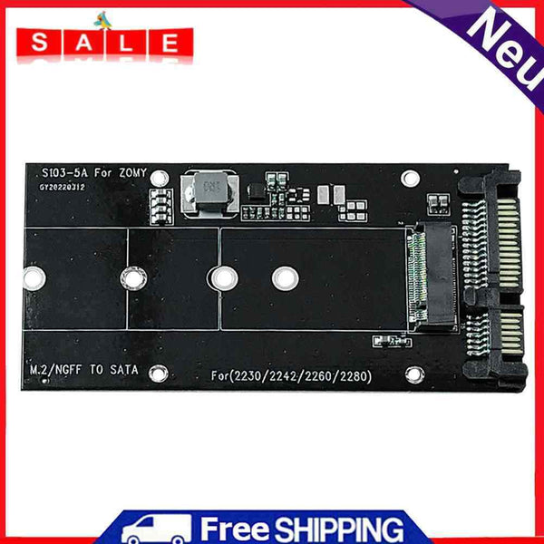 B Important M2 NGFF SSD 2.5" SATA Adapter Converter Card 2230-2280 with Metal