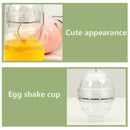 Manual Egg Shaker Egg Scrambler Puller White Yolk Mixer Blender (Yellow)