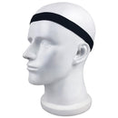 Elastic Absorbent Sweat Bands Silicone Anti-slip Sweatband HairBand (Black)