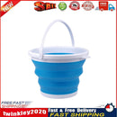 Collapsible Bucket Portable Outdoor Fishing Car Washing Basin (Blue 3L) Newly