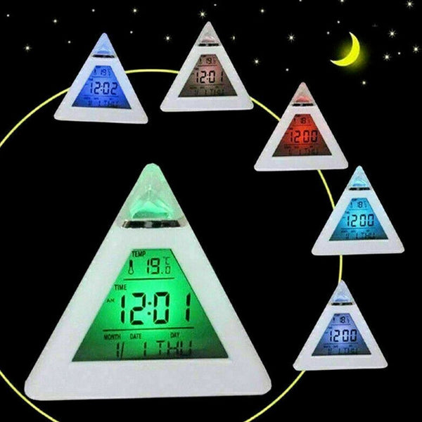 With Night Light Alarm Clock Bedside Clocks Thermometer Meter Number Clock