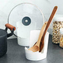 Cooking Utensil Storage Shelf Three-Layer Slots Pot I3F3 Spoon Lid Rack L8R1