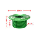 MUQZI CNC MTB Road Bike M19 Crank Cover Screws Crankset Bolt Cap (Green) Newly
