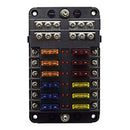 YJ-FB015 12 Ways 32V Automotive Blade Fuse Box Kit Terminal Block Holder