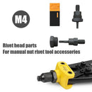 Rivets Nuts Insert Flat Head Threaded Nut for Hand Riveter Gun Tools (M4) Newly