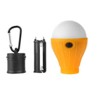 3LED Tent Hanging Lamp 3 Modes SOS Emergency Carabiner Bulb Light(Yellow) Newly