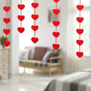 Valentines Day Hanging String Red Hearts Garland Room Layout Decorations