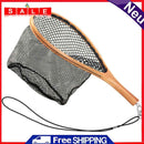 Folding Handheld Lure Stream Fishing Hand Net with Rope Outdoor Fishing Tackle