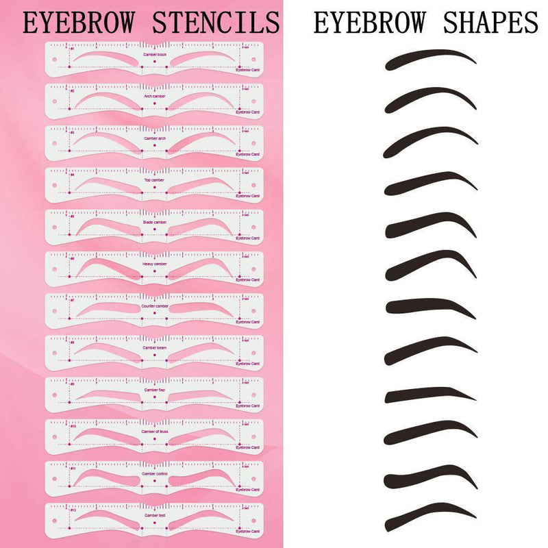 Eyebrow Shaper Kit Stencil Template Eyebrow Razor Easy to draw eyebrow