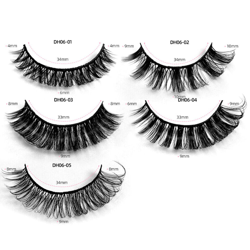 Faux Lashes Eyelashes Extension Fluffy Lashes Elevate Enlarge Eye (DH06-H5)