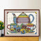 Tea Set Partial Cross Stitch 14CT Cotton Thread Printed Embroidery Kits