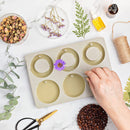 6pcs Dried Flower Material Packages Real Pressed Dry Flowers & Tweezer Kit