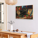 11CT Full Cross Stitch Reading Cat Counted DIY Animal Wall Art Crafts Home Decor