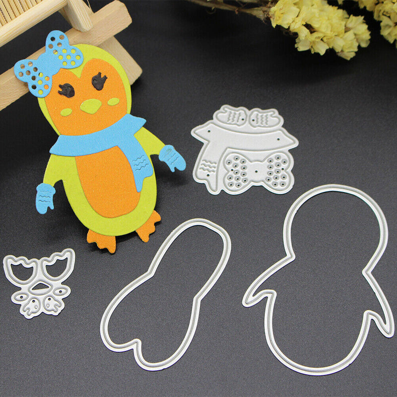Snowvirtuos Girls Penguin Cutting Stamp Stencil DIY Scrapbooking Paper