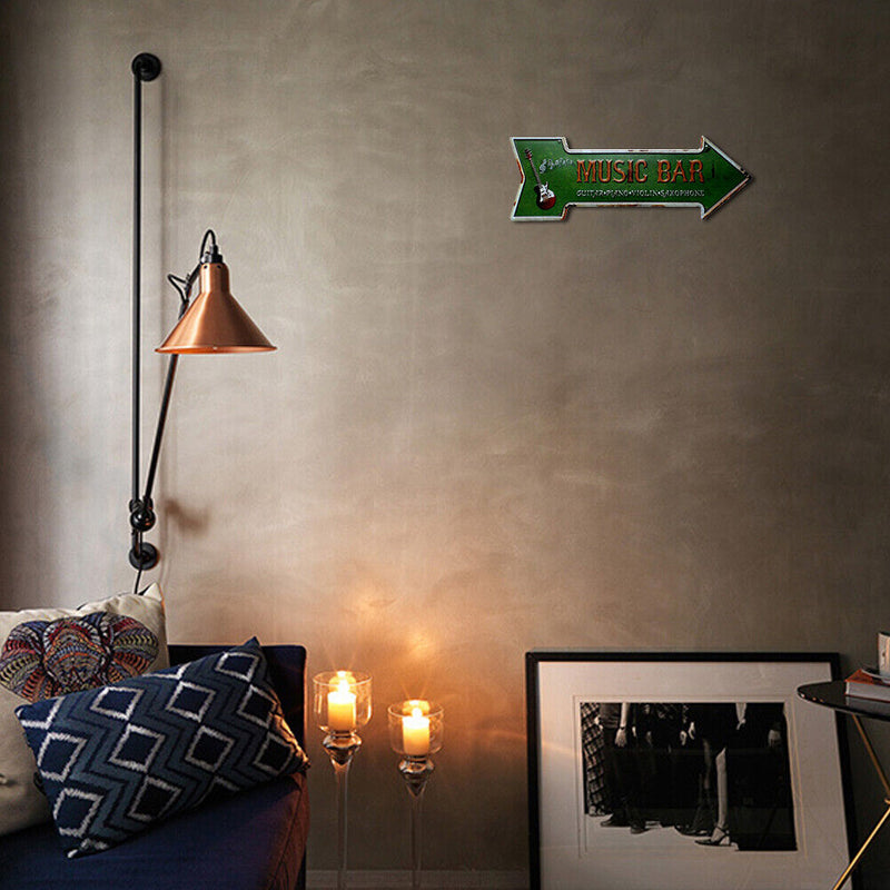 Home Weatherproof Retro Chic Arrowhead Sign Iron Painting Wall Drawing Templates