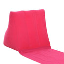 Inflatable Beach Mat Camp Lounger Back Pillow Triangle Cushion (Rose Red) Newly