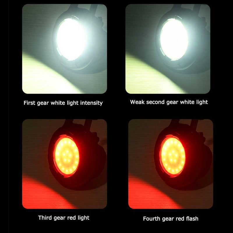 COB LED Mini Flashlight Keychain Camping Waterproof Pocket Clip Work Lights