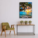 Painting By Numbers Kit DIY Sunset Canvas Oil Art Picture for Home Wall Decor