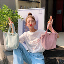 Large Capacity Shoulder Bag Autumn Solid Female Corduroy School Girls Clutches