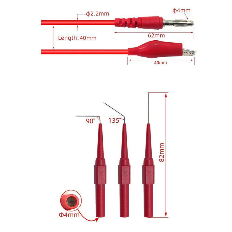 Durable Multimeter Test Lead Kit Test Probe Set Test Tools Set U-shaped Plug