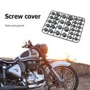 30pcs/Set Motorcycle Screw Cap Cover Engine Nut Bolt Caps Decor (Black)