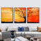 DIY Paint By Number Kit Beautiful Sunset Triptych Acrylic Paint Art Craft Gift