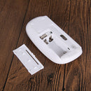 Optical Wireless Mouse 2.4G Receiver Ultra-thin for Computer PC white