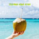 5pcs/set Heart Shaped Stainless Steel Straw Reusable Straw w/Cleaning Brush