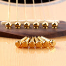 6pcs Guitar Strings Nails Copper Acoustic Guitar Bridge Pins Nut Fixed Cone