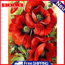 5D DIY Full Round Drill Diamond Painting Blooming red flowers