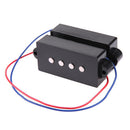 2Pcs 4 String Noiseless Pickup Black for Precision P Bass Replacements