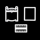 Plastic Cookie Cutting Mold Small Bed Shape Biscuit DIY Sugar Mold Baking U8K6