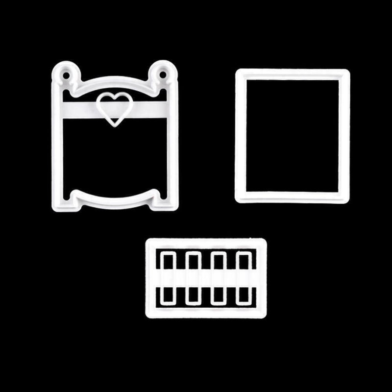 Plastic Cookie Cutting Mold Small Bed Shape Biscuit DIY Sugar Mold Baking U8K6