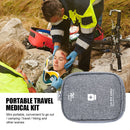 Outdoor First Aid Kit Bag Portable Medicine Storage Case (Grey 14x11cm) Newly