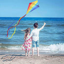 Large Rainbow Kites Easy To Assemble Launch Fly-Best For Outdoor Kite Beach P6V4