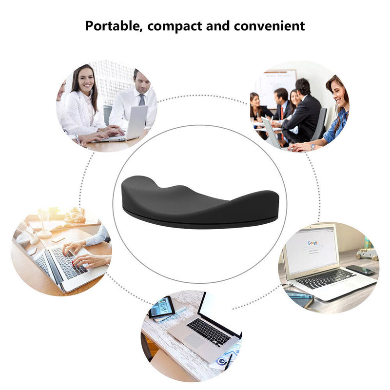 Mouse Pad Soft Silicone Wrist Rest Mouse Mat for Gaming Office PC (Black) Newly