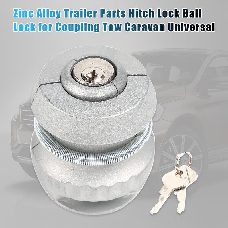 Universal Trailer Parts Hitch Lock Ball Lock for Coupling Tow Caravan Zinc Newly