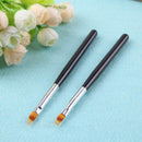 2Pcs Nail Art Gel Pen Brush Drawing Painting Wood Handle Manicure Tool Newly