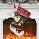 Christmas Stocking Xmas Tree ?Decorative Sock Candy Bag Gift Pouch (Green)