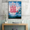 DIY Digital Oil Painting By Numbers Flower Boat Art Picture Kits Wall Decoration