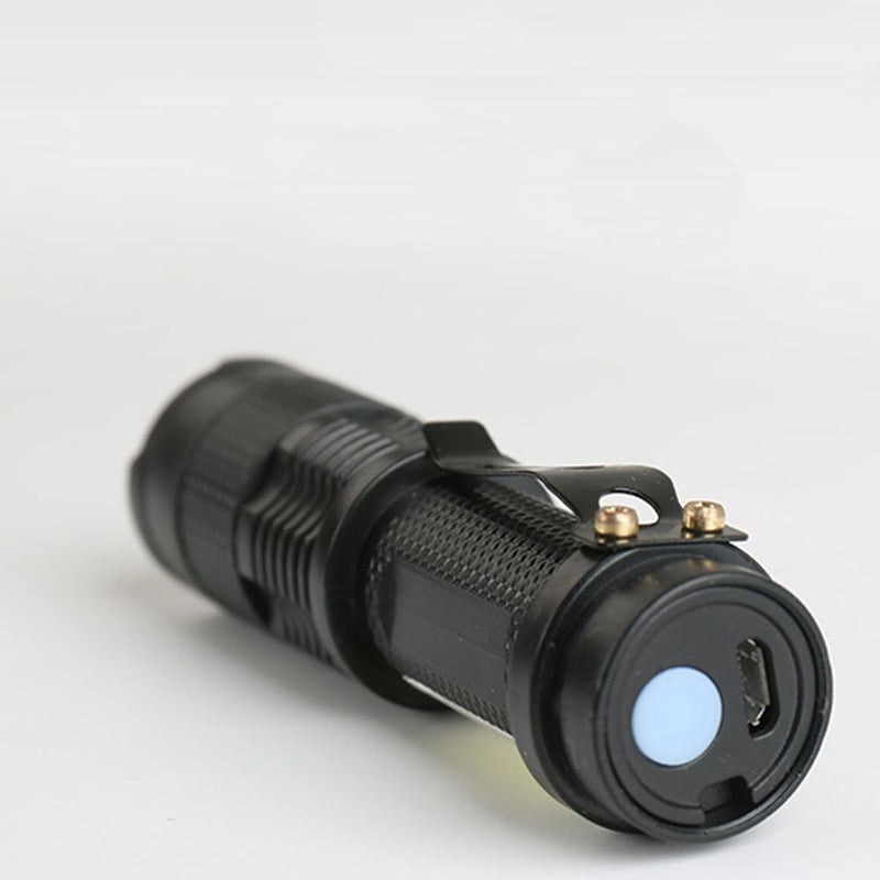 zoom USB Charging Zoomable Torch Lamp COB side light LED Glare Glashlight