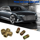3 Way Tee Piece Brake T M10 Union + 3 Male Brake Pipe Nuts for 3/16 inch Pipe