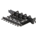 CPU PC Case 8 Channels Cooling Fan HUB Chassis 4 Knob Radiator Speed Controller
