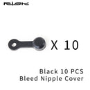 20pcs RISK Bicycle Bleed Nipple Screw Cap Oil Disc Brake Dust Cover (Black)